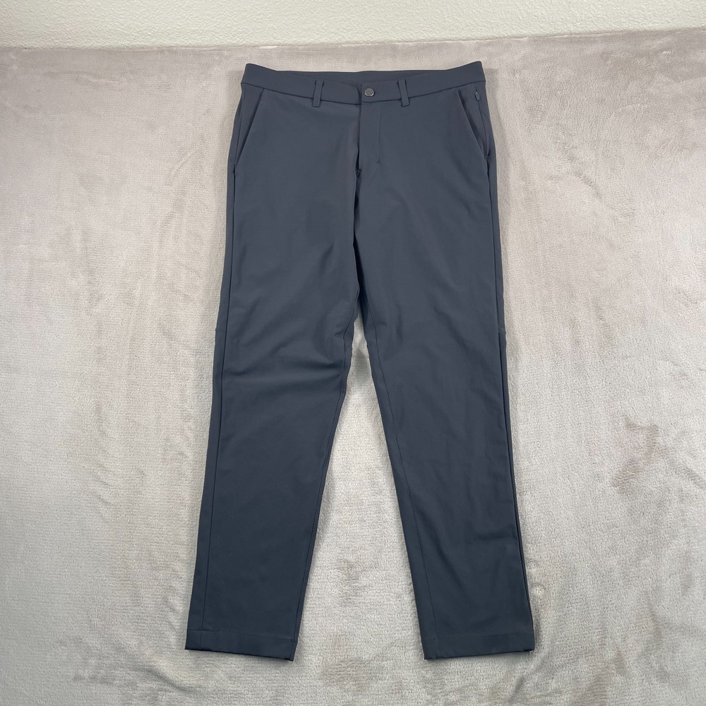 Lululemon Commission Slim Fit Pants Men 34x29 Obsidian Warpstreme Performance